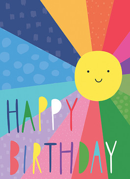 bright sunshine birthday card