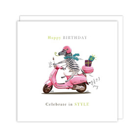 vespa style birthday card