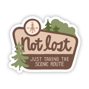 not lost taking scenic route sticker