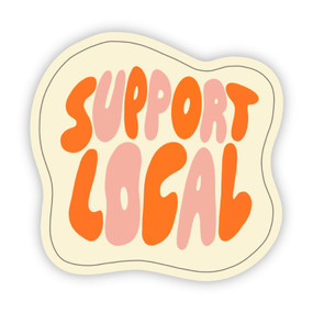 support local retro sticker