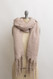 cozy knit scarf with tassels, blush