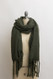 cozy knit scarf with tassels, olive