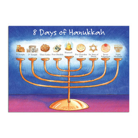 8 days of hanukkah holiday card 