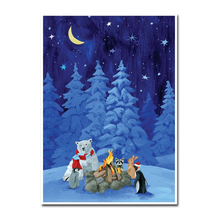 campfire critters holiday card 