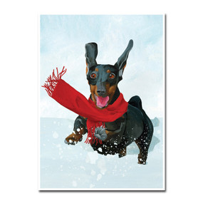 dachshunds through the snow holiday card 