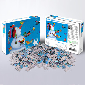 birdies and snowman 500 piece puzzle