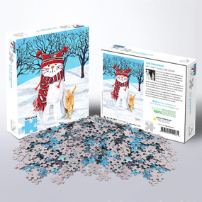cat snowman 1000 piece puzzle