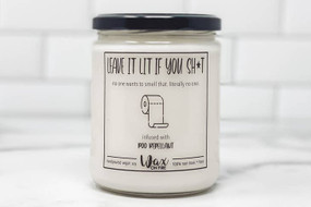 leave it lit if you sh*t candle - lux linen