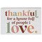 thankful love colorful sign