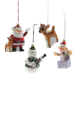 retro rudolph characters ornament group 2
