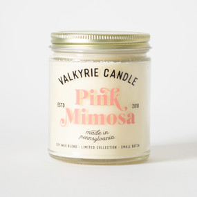 pink mimosa candle