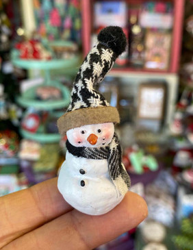 cozy snowman charm