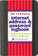 black internet address/password organizer