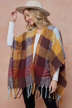 mustard sweater wrap shawl