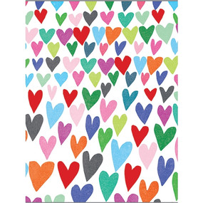 paper hearts valentine's day card