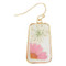 pink petals dried flower earrings
