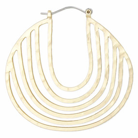 textured loops gold hoop earrings