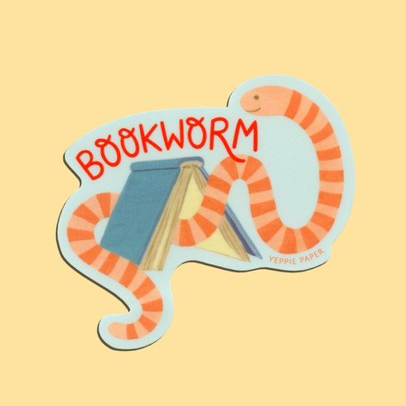 bookworm sticker