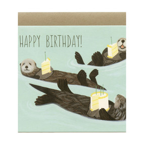 otter birthday card