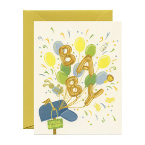 special delivery balloons baby card