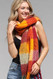 multi colored brushed plaid oblong scarf 