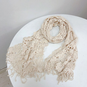 boho crochet shawl scarf