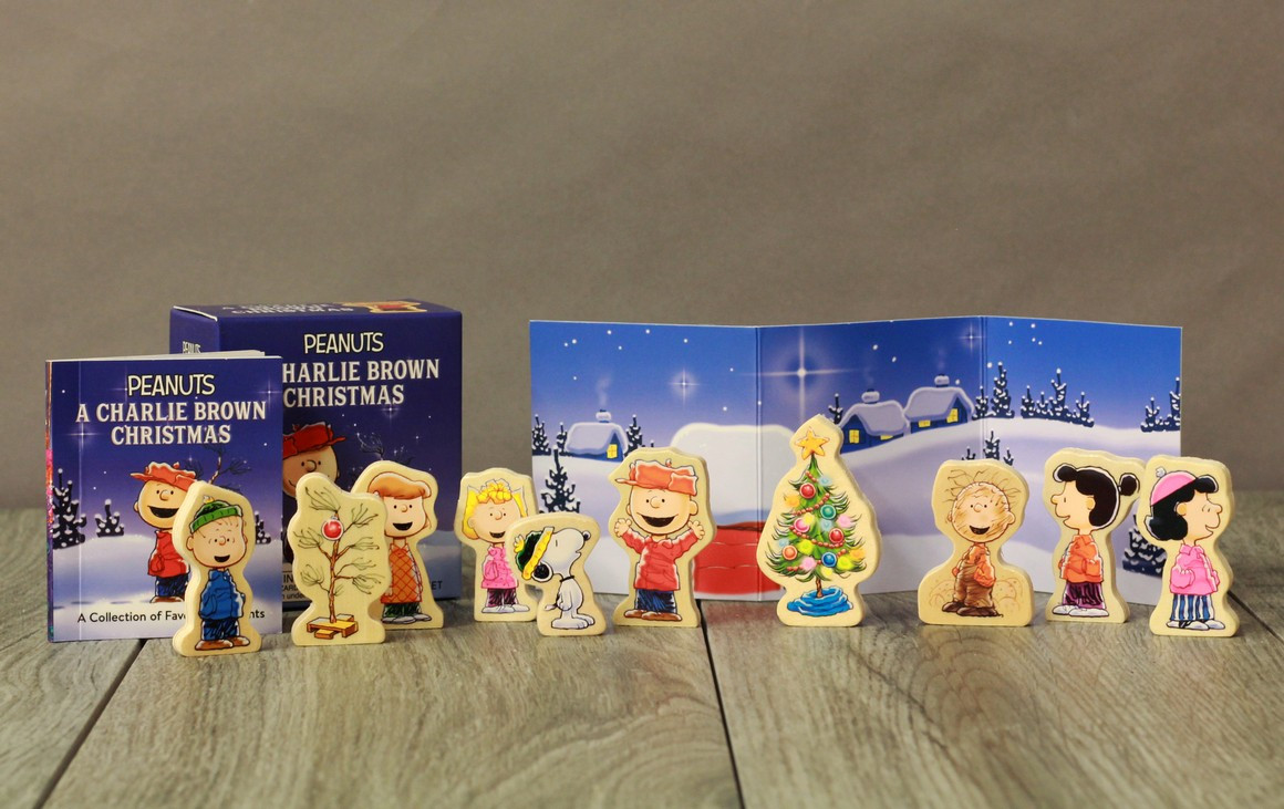 peanuts a charlie brown christmas wooden collectible set catching