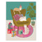 cats on chair birthday card