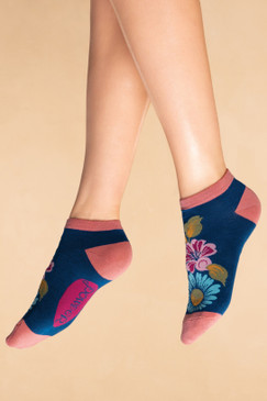 vintage floral trainer socks