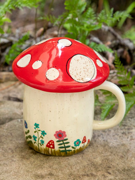 mushroom mug with lid