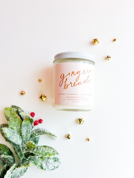 gingerbread hand poured candle