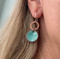 penny copper revolve earrings