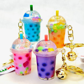 pastel round top boba floaty key charm (assorted)