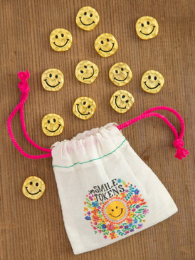 smiley face bag of tokens