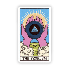 the problem tarot card sticker