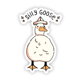 silly goose animal pun sticker