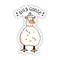 silly goose animal pun sticker