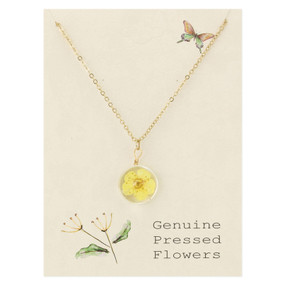 cottage floral buttercup flower necklace