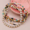 pastel multicolor bead bracelet set
