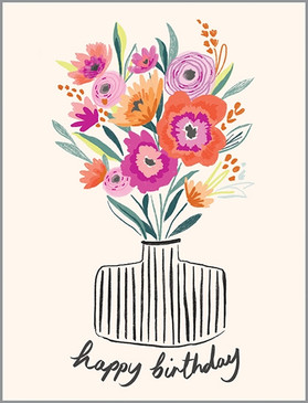flower vase birthday card