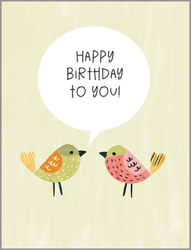 two birds birthday card