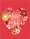 love you flowers valentine's day card