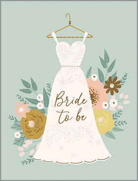 wedding dress wedding card