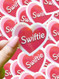 taylor swift heart sticker