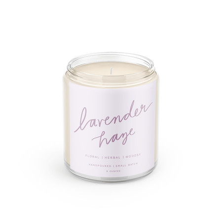lavender haze hand poured candle