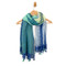 colorblock paisley tassel scarf