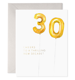 helium balloon 30th birthday card