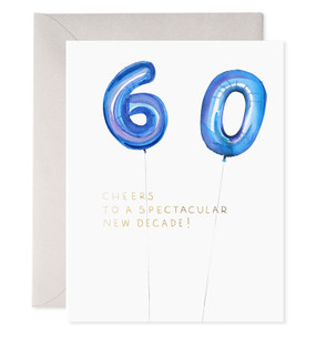 helium balloon 60th birthday card