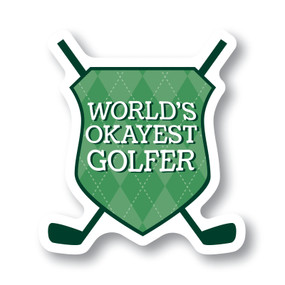 world's okayest golfer sticker