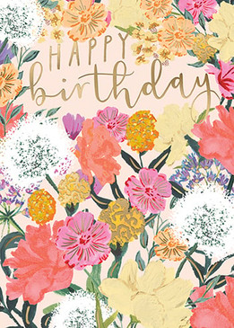 birthday flowers birthday card